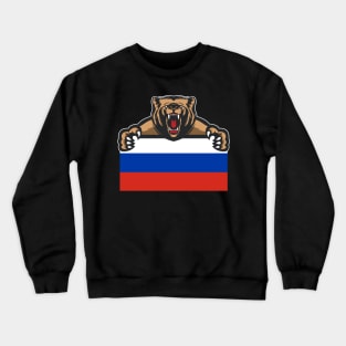 Russia Bear Flag Gift Crewneck Sweatshirt